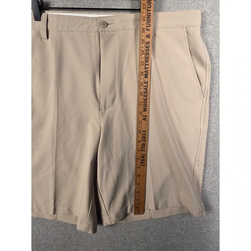FootJoy Mens Performance Golf Shorts Khaki Tan Size 38 Flat Front 0716 1148355